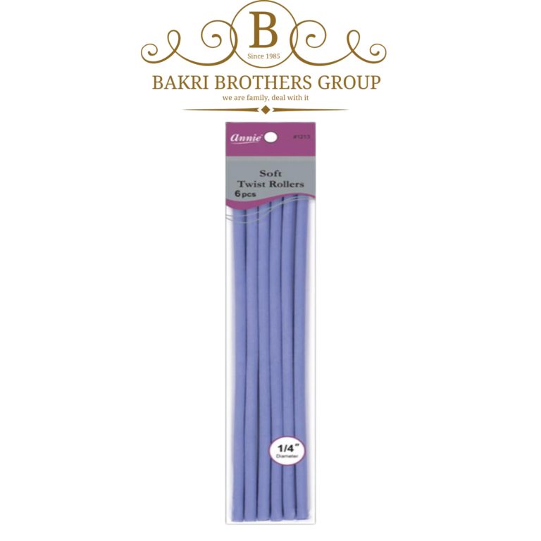 Annie Soft Twist Rollers – 6 Pcs (1/4" Diameter) - Image 1