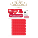 Annie Self-Gripping Rollers – 6 Pack, 1/2" Diameter (Red)