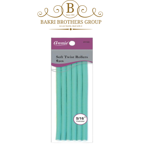 Annie Soft Twist Rollers – 6 Pcs (5/16" Diameter)