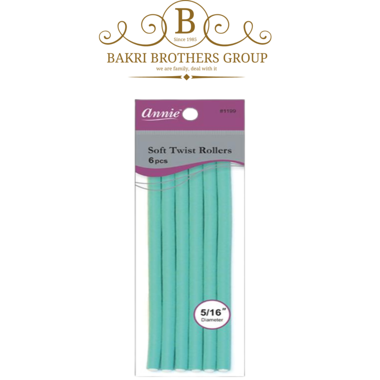Annie Soft Twist Rollers – 6 Pcs (5/16" Diameter) - Image 1