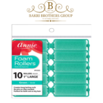 Annie Foam Rollers – 10 Pack, 1" Large (Green)