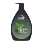 Cliffs by White Mountain Menthol Sage Body Wash for Men