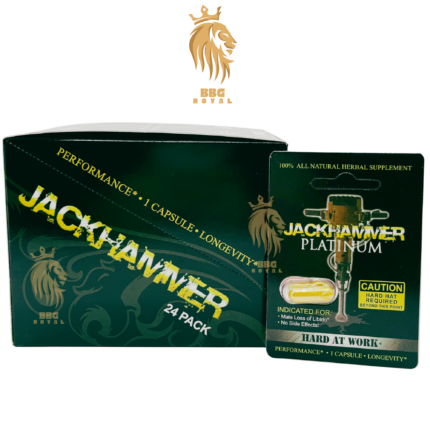 Jackhammer Platinum herbal supplement capsule natural vitality and endurance support formula