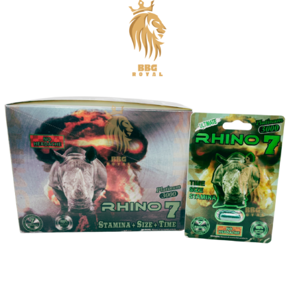 Rhino 7 Platinum 3000 male enhancement capsules for time size stamina herbal performance supplement