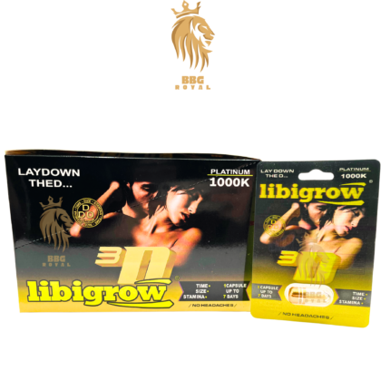 Libigrow Platinum 1000K male enhancement capsule for extended performance time size stamina herbal support
