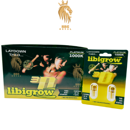 Libigrow Platinum 1000K dual pack male enhancement capsules for extended performance time size stamina support