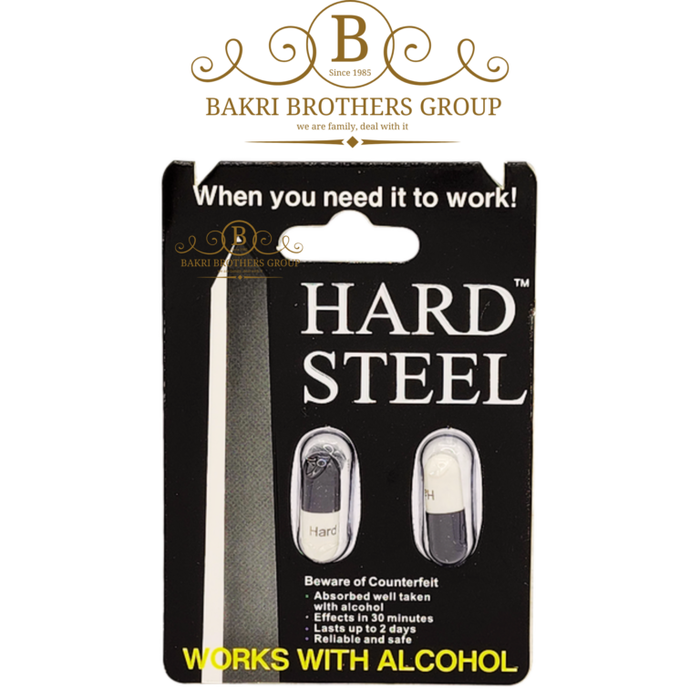 Hard Steel - Fast-Acting Male Enhancement Supplement, Compatible with Alcohol - Image 1