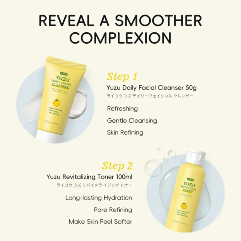 Japan Yuzu Facial Care Kit [Cleanser, Toner, Serum, Eye Cream, Moisturizer] | Hydrating and Skin Refining - Image 5