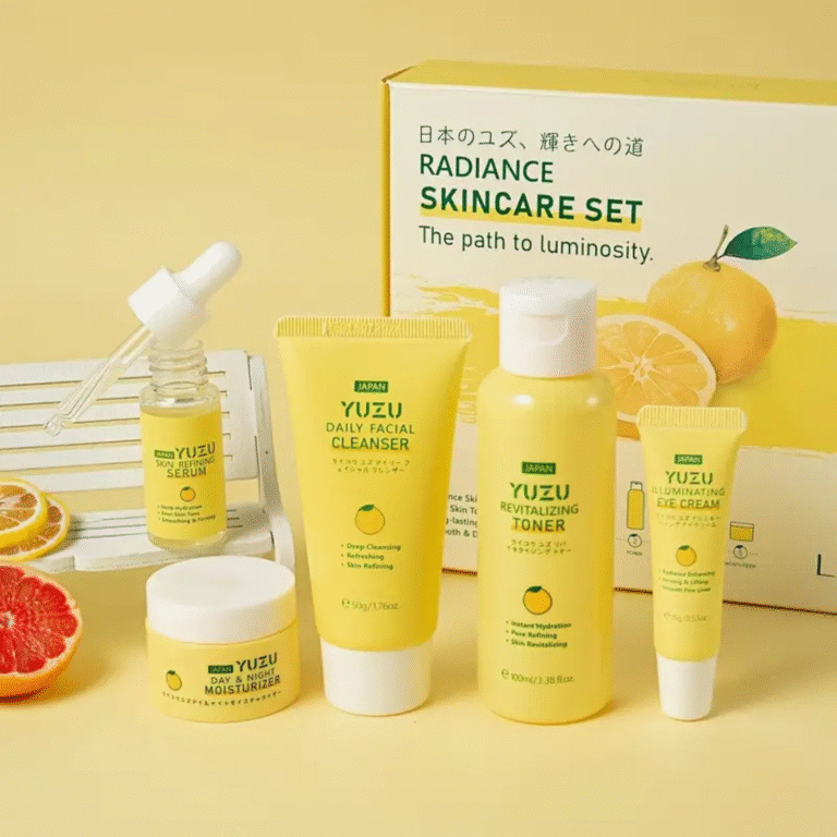 Japan Yuzu Facial Care Kit [Cleanser, Toner, Serum, Eye Cream, Moisturizer] | Hydrating and Skin Refining - Image 6