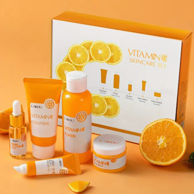 Vitamin C  Facial Care Kit [Cleanser, Toner, Serum, Eye Cream, Face Cream] | Brightening and Hydrating - Image 2