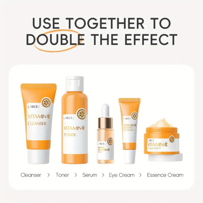 Vitamin C  Facial Care Kit [Cleanser, Toner, Serum, Eye Cream, Face Cream] | Brightening and Hydrating - Image 3
