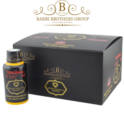 Secret Miracle Honey herbal drink in black and gold bottle for men’s wellness