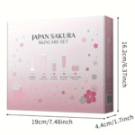 Japan Sakura Facial Set [Cleanser, Toner, Serum, Eye Cream, Essence Cream] | Hydrating and Brightening - Image 3