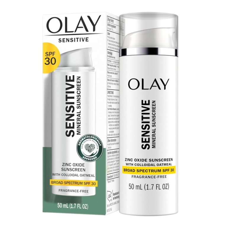 Olay Sensitive Mineral Sunscreen SPF 30 with Zinc Oxide & Colloidal Oatmeal – 1.7 fl oz (50 mL) - Image 1