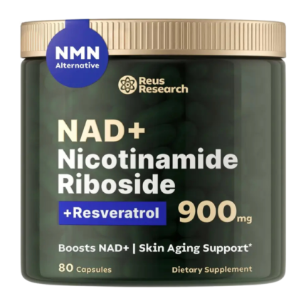 Nicotinamide Riboside 900mg with Resveratrol capsules for energy and cell health