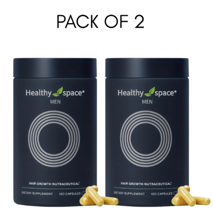 Men’s hair care supplement with 120 capsules to support thickness and healthy scalp