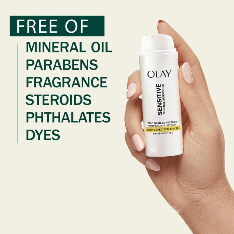 Olay Sensitive Mineral Sunscreen SPF 30 with Zinc Oxide & Colloidal Oatmeal – 1.7 fl oz (50 mL) - Image 4