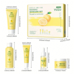 Japan Yuzu Facial Care Kit [Cleanser, Toner, Serum, Eye Cream, Moisturizer] | Hydrating and Skin Refining - Image 2