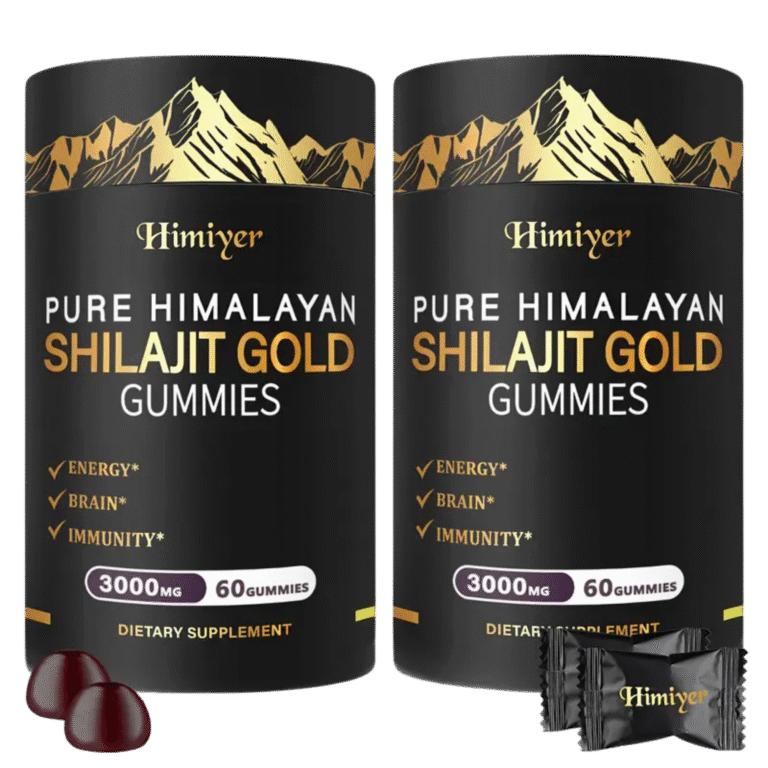 Pure Himalayan Shilajit Gold Gummies (3000mg), 60 Gummies for Energy Brain and Immunity Support - Image 1