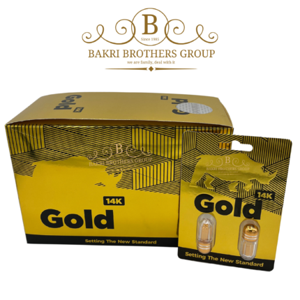 Gold 14K herbal capsules for men with natural daily energy and wellness support