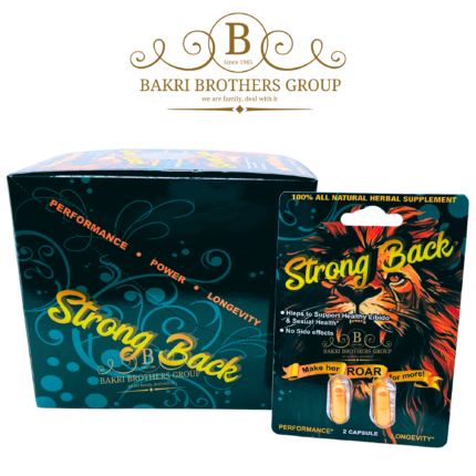 Strong Back herbal supplement capsules for men with daily natural energy and wellness support