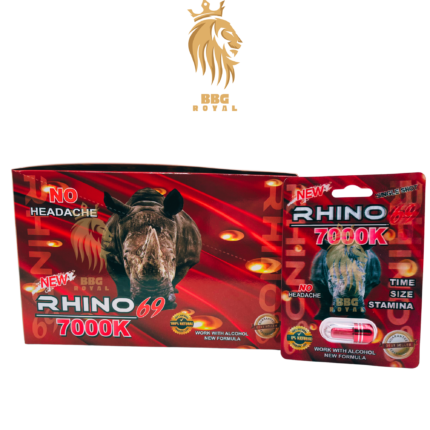 Rhino 69 7000K for Men | Fast-Acting Herbal Supplement | Natural Energy & Wellness Support | No Headache