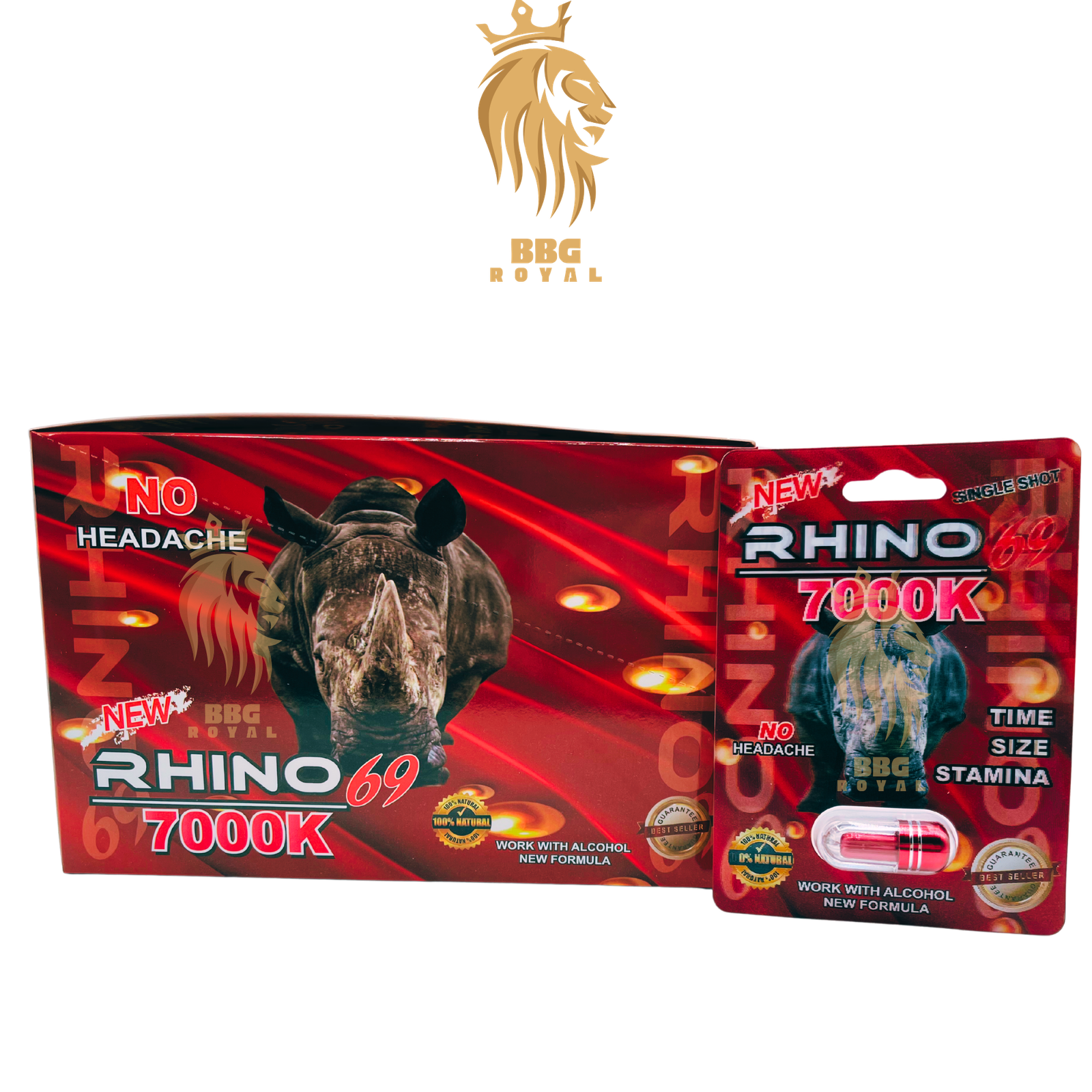 157 Rhino 69 7000K for Men | Fast-Acting Herbal Supplement | Natural Energy & Wellness Support | No Headache