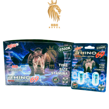 Rhino 69 6500K herbal supplement capsule fast acting long lasting natural support