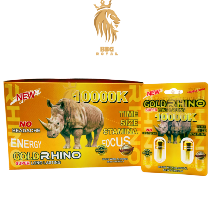 Gold Rhino 10000K herbal supplement capsule long lasting natural support formula