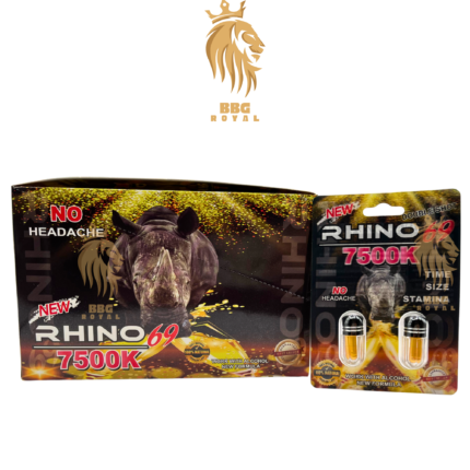 Rhino 69 7500K herbal supplement capsule long lasting natural energy support