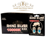 Silver foil capsule pack from Rhino series with extra strength herbal formulation