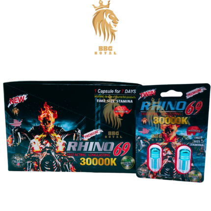 Rhino 69 Premium 30000K herbal supplement capsule fast acting natural support formula