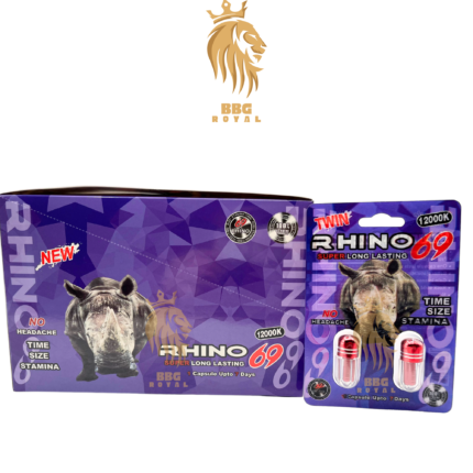 Rhino 69 12000K herbal supplement capsule long lasting natural wellness formula