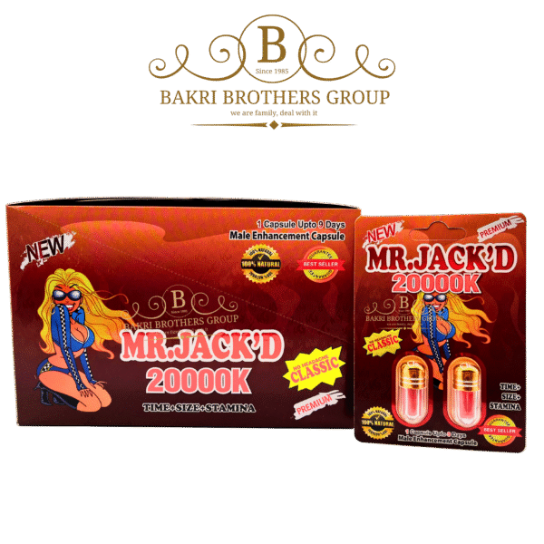 Mr. Jack’d 20000K Male Enhancement | Classic Formula for Time, Size & Stamina Support | No Headache