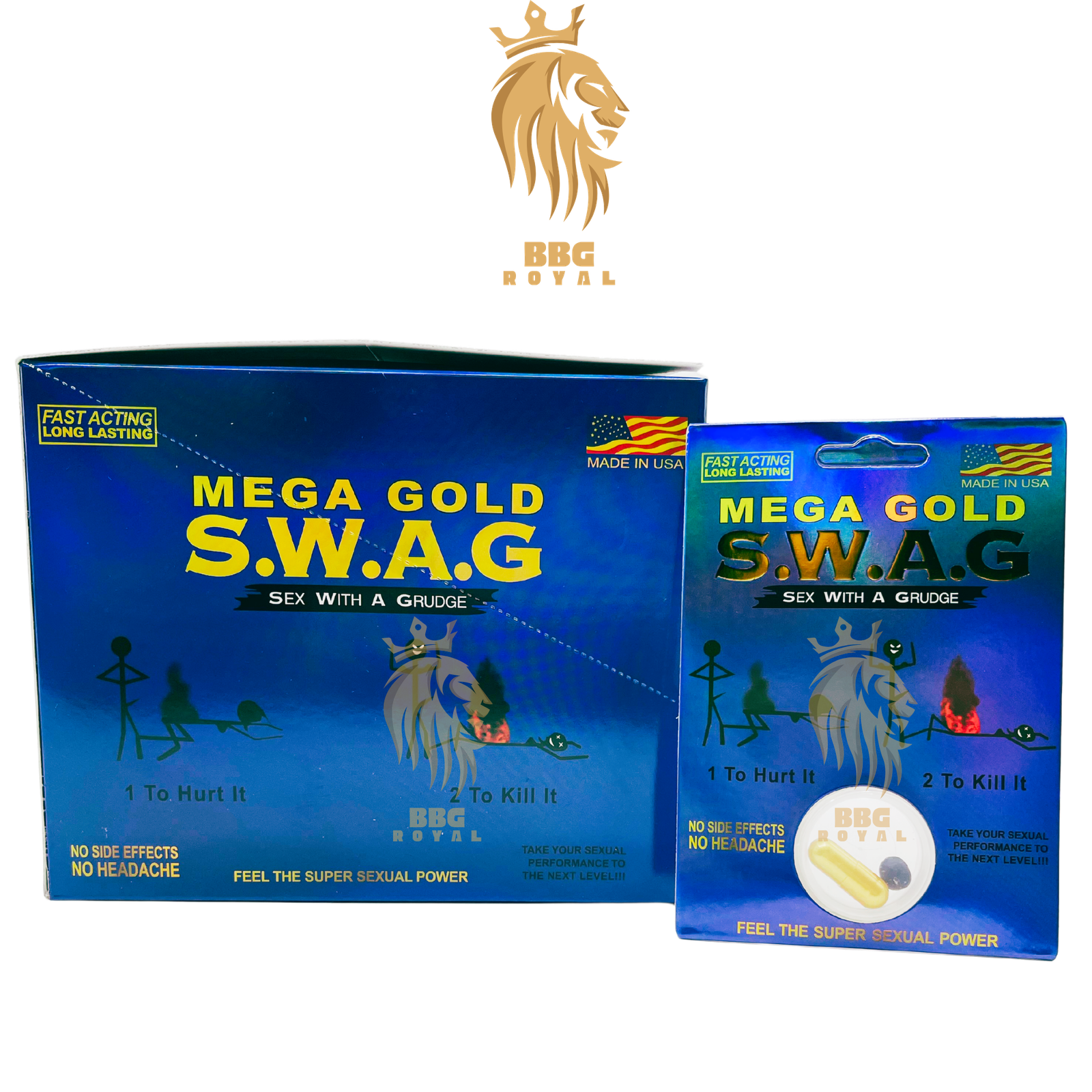 229 Mega Gold SWAG herbal supplement capsule fast acting natural energy support formula