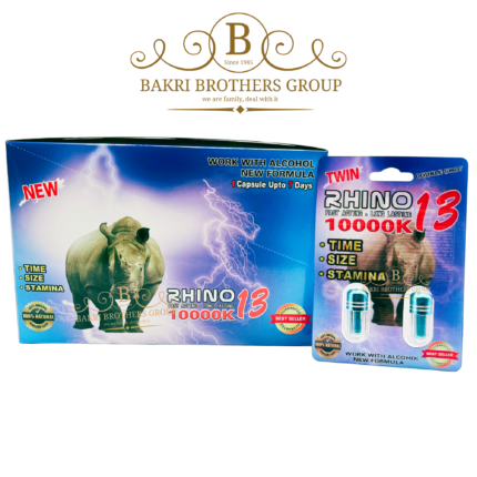 Rhino 13 10000K Men’s Herbal Capsule – Fast-Acting Natural Support with No Headache, Alcohol-Compatible