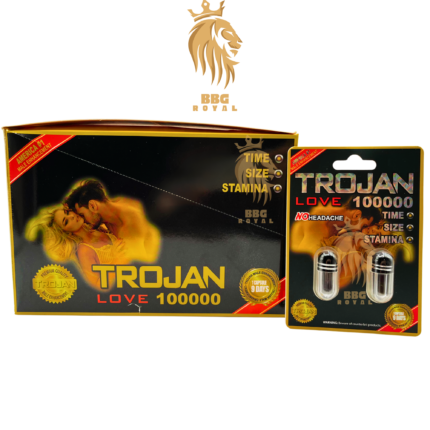 Trojan Love 100000 herbal supplement capsule fast acting long lasting natural support