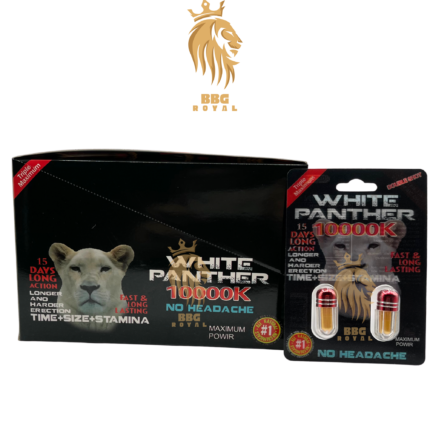 White Panther 10000K herbal supplement capsule long lasting natural energy support