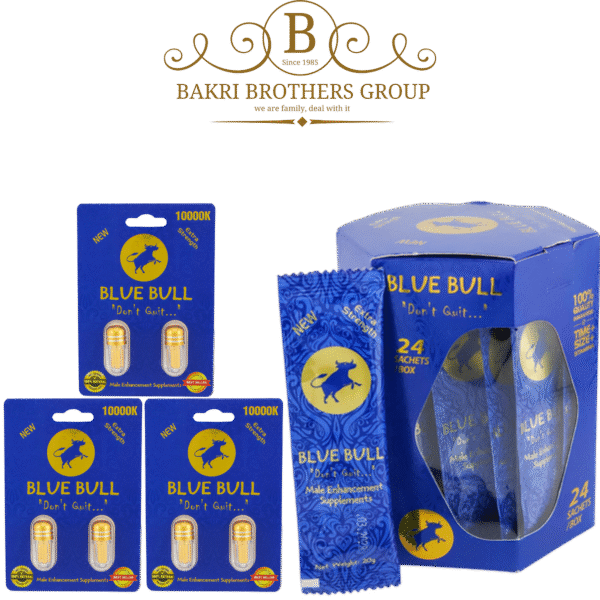 Blue Bull 10000K Capsules & Extra Strength Honey – Stamina Boost Combo for Men