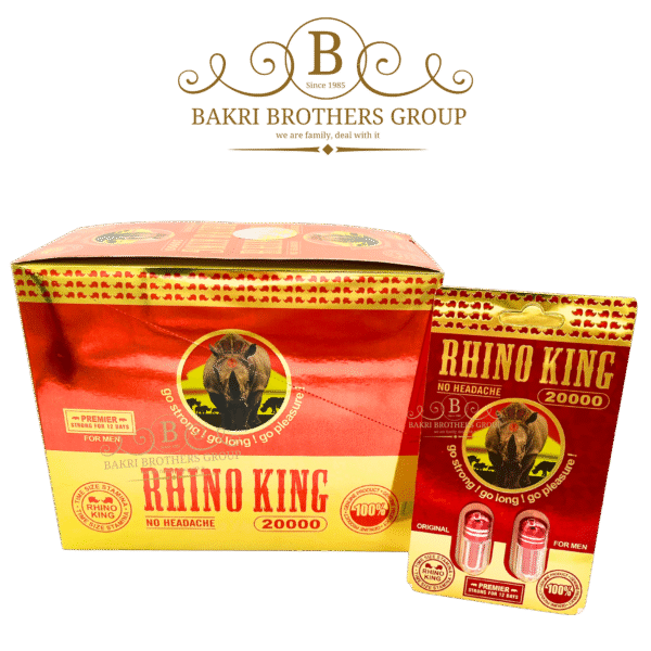 Rhino King 20000 Male Enhancement | Premier Long-Lasting Formula for Time, Size & Stamina | No Headache