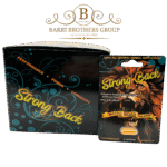 Single-pack Strong Back herbal capsule with plant-based formula and bold blue branding