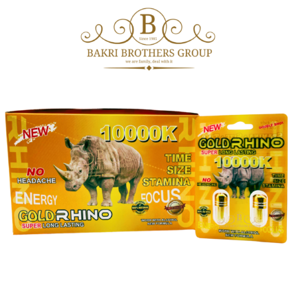 Gold Rhino 10000K men’s herbal supplement for long-lasting natural support and energy with discreet packaging