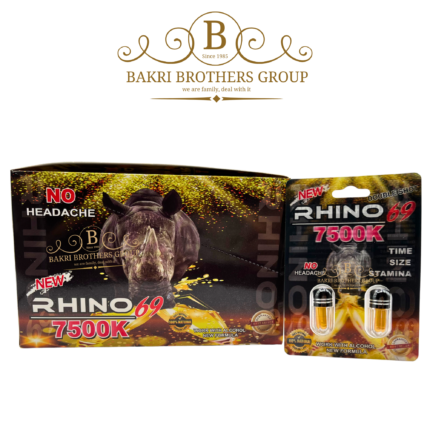 Rhino 69 7500K herbal capsules for men with alcohol-compatible long-lasting energy support