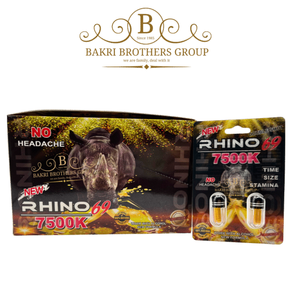 Rhino 69 7500K Male Enhancement | Time, Size & Stamina Support | No Headache | Works with Alcohol