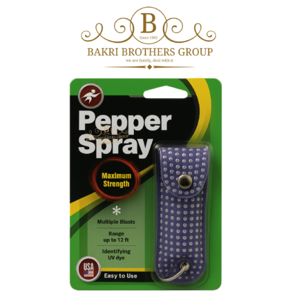 Self-defense combo with glitter case stun gun and pepper spray with 12 ft range