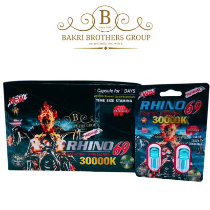 Rhino 69 Premium 30000K herbal capsules for men with fast-acting, long-lasting plant-based wellness support