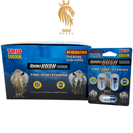 Rhino Rush 50000K single capsule herbal supplement fast acting formula