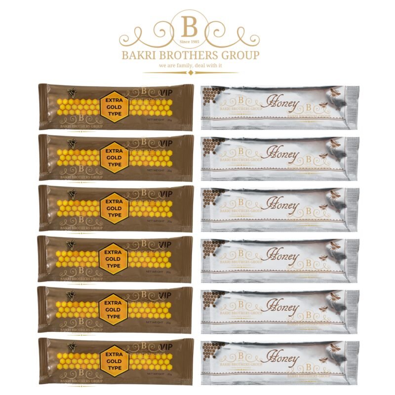 12-sachet honey set including Extra Gold and White Label pouches with traditional ingredients