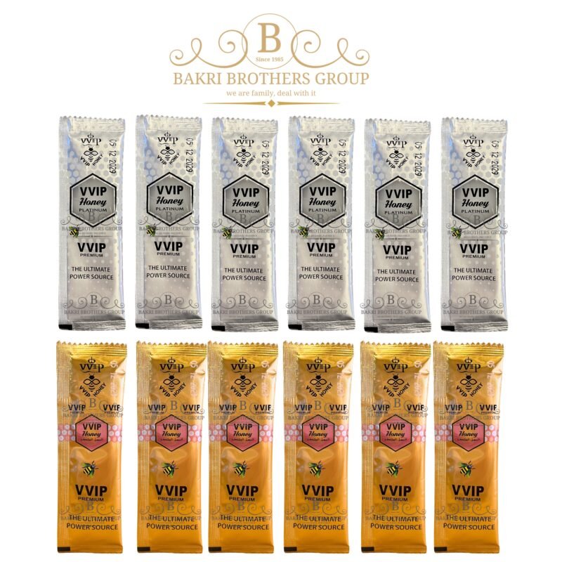 12-sachet honey set with Gold and Platinum blends in convenient single servings