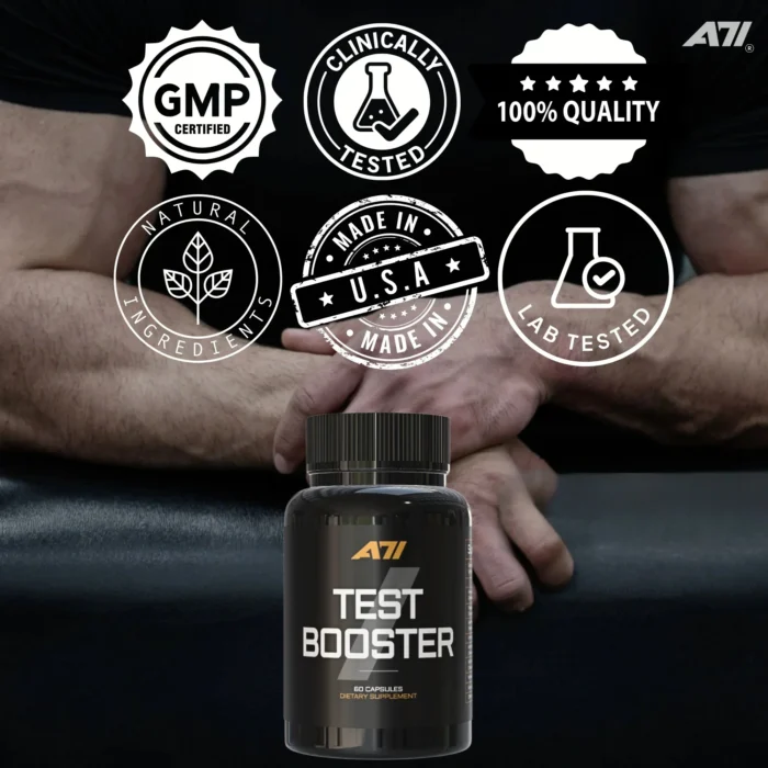A71 Test Booster for Men | Dual-Action Formula for Active Lifestyles | 60 Capsules | Made in USA - Image 2